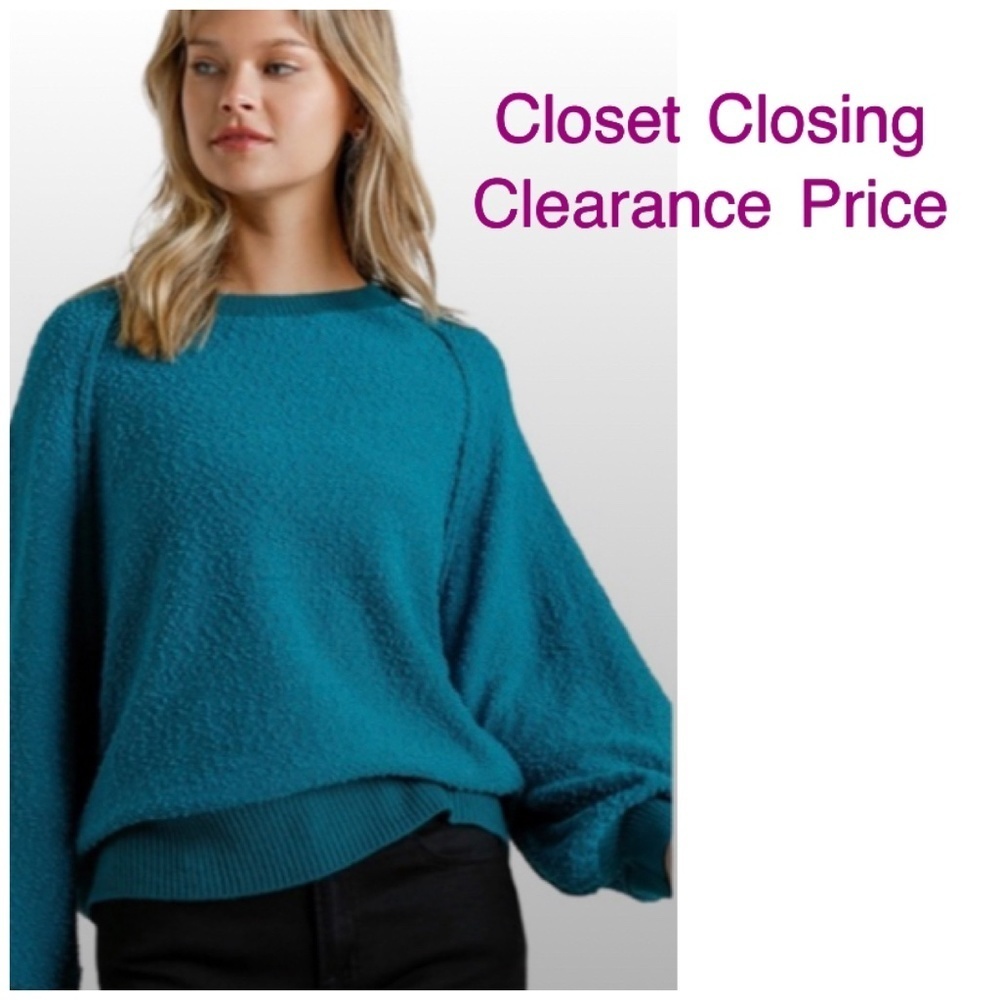 CLEARANCE- Large Umgee Women’s Waffle Knit Sweater